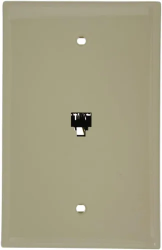 Miniatura 3 de Leviton Jack de pared de teléfono de tamaño mediano, 6P4C, 40539-PMW, blanco