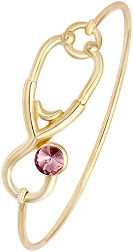 Miniatura 23 de Estetoscopio Caduceus Doctor Enfermera Encanto Bangle Pulseras para RN graduación regalo