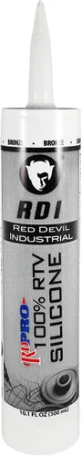 Miniatura 6 de Red Devil 08162I RD PRO RTV de grado industrial 100% silicona resistente a la intemperie, tubo de 10.1 oz, almendra, paquete de 1