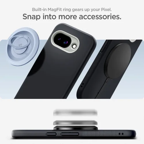Miniatura 4 de Spigen para Pixel 9a, Funda Nano Pop MagFit (2025) [Compatible con accesorios MagSafe] - Negro y sésamo (2025)