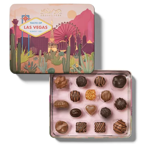 Miniatura 10 de Ethel M Chocolates Caja de regalo de 24 piezas de la colección de chocolate negro de primera calidad, sabores exóticos, limón, vainilla, caramelo