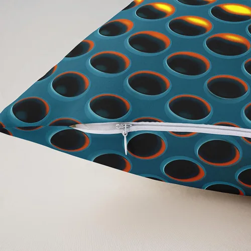 Miniatura 4 de Juego de 2 fundas de almohada de panal de abeja de 16 x 16 pulgadas, fundas de cojín geométricas hexagonales, fundas de almohada de colmena