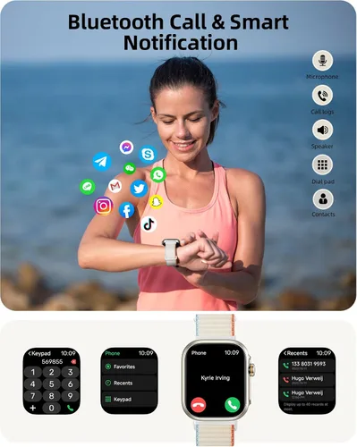 Miniatura 3 de Parsonver Reloj inteligente, Alexa Bulit-in, GPS, llamadas Bluetooth, rastreador de actividad impermeable de 30M, paquete de 2