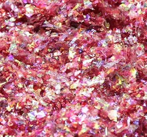 Miniatura 3 de Snow White Flitter Flakes - Escamas iridiscentes de purpurina de hielo para arte de uñas, poliéster holográfico ligero, 311-4328, 1/2 oz (14 gramos)