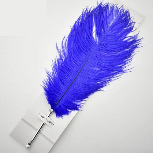 Miniatura 6 de Bolígrafo de pluma de avestruz grande, bolígrafo de escritura para recepción de boda, bolígrafo de regalo para niños