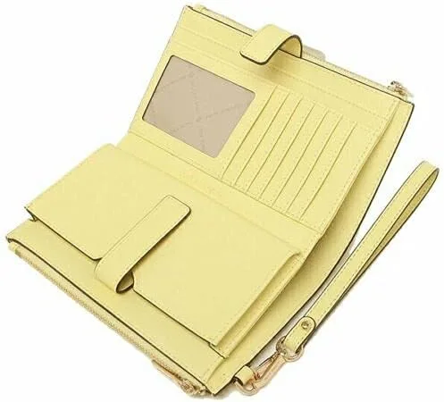 Miniatura 6 de Michael Kors Jet Set - Pulsera de viaje con doble cremallera para teléfono color amarillo Amarillo M