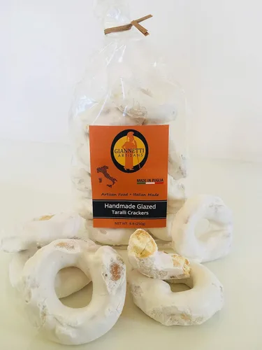 Giannetti Artisans Galletas Taralli glaseadas con azúcar importadas, 8.8 onzas (paquete de 2)