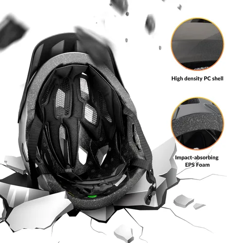 Miniatura 3 de ROCKBROS Casco integral para niños Cascos de bicicleta para niños Casco ligero de bicicleta de montaña para niños pequeños Desmontable para MTB BMX