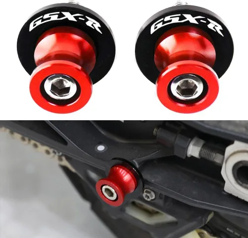 Miniatura 16 de 2 piezas de juego de extremos de empuñadura de manillar de motocicleta, compatible con Suzuki GSXR GSX-R GSXS 600 750 1000 (22mm 7/8" - Rojo)