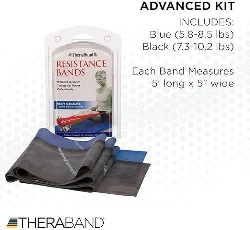 Miniatura 2 de THERABAND Juego de bandas de resistencia, banda elástica profesional sin látex