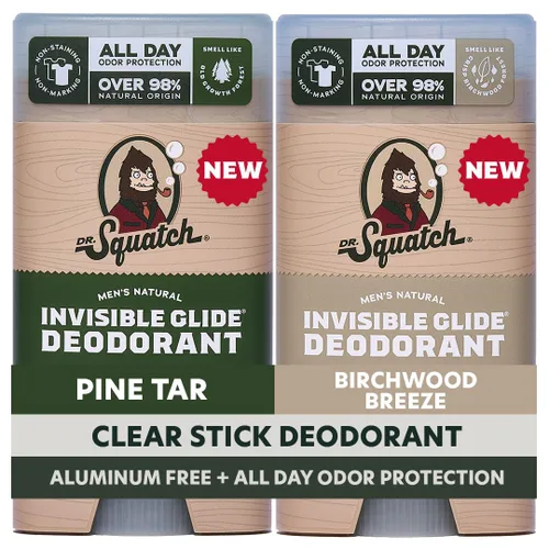 Miniatura 14 de Dr. Squatch Invisible Glide Natural Desodorante para hombre, deslizamiento suave, sin manchas, desodorante sin aluminio para hombres, seguro