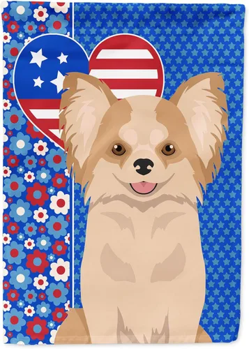 Miniatura 103 de Caroline's Treasures WDK5119GF - Bandera de jardín americana de Airedale Terrier de Estados Unidos, color negro y tostado, bandera decorativa