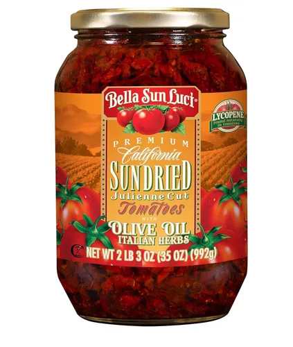 35 oz Bella Sun Luci Tomates secos al sol en corte juliana en aceite de oliva