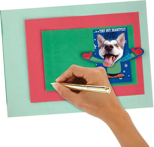 Miniatura 9 de Hallmark Tarjeta de Navidad (perro juguetón, diseño interior de tarjeta)