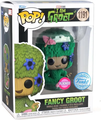 Miniatura 3 de Funko POP I Am Groot Fancy Groot Flocado Barnes & Noble Exclusivo 1191