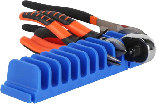 Miniatura 9 de DEHOYI Juego de 24 organizadores magnéticos para alicates para almacenamiento en caja de herramientas y cajones Soportes modulares para alicates