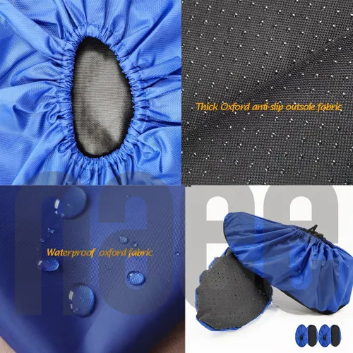 Miniatura 4 de 5 pares de fundas impermeables antideslizantes lavables y reutilizables para botas, cubrezapatos para interiores (XL, gris)