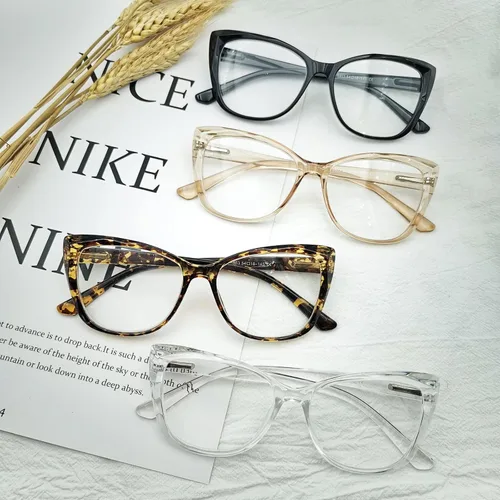 Miniatura 4 de Paquete de 4 lentes de lectura de ojo de gato de gran tamaño para mujer, ligeros marcos grandes, lectores de moda +2.00 Paquete de 4