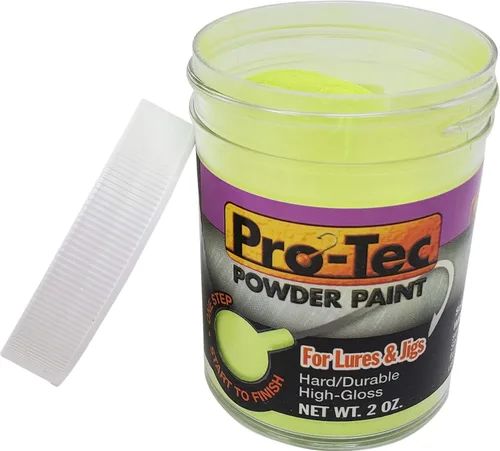 Miniatura 35 de Pro-Tec Pintura en Polvo para Jigs y Señuelos, Pintura para Señuelos de Pesca de Cabeza de Jig Resplandor verde brillante