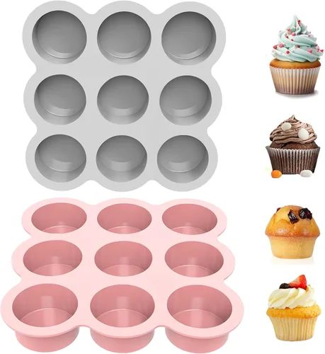 Miniatura 8 de Moldes de silicona para mordeduras de huevo, 4 tazas, moldes de silicona para huevos, ideales para magdalenas, pasteles, tartas, panes