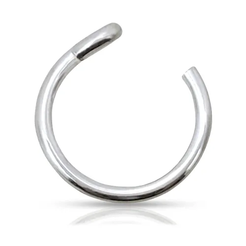 Miniatura 2 de 925 Sterling Silver Fake Clip on Nose Ring, 20g Tiny Faux Non Piercing Huggie Hoop