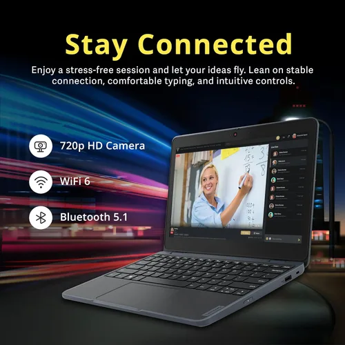 Miniatura 5 de Lenovo Laptop HD de 100 W Gen 4 de 11.6 pulgadas, procesador Intel N100, 4 GB LPDDR5, almacenamiento de 1.12 TB (128 GB SSD + 1 TB Docking Station)