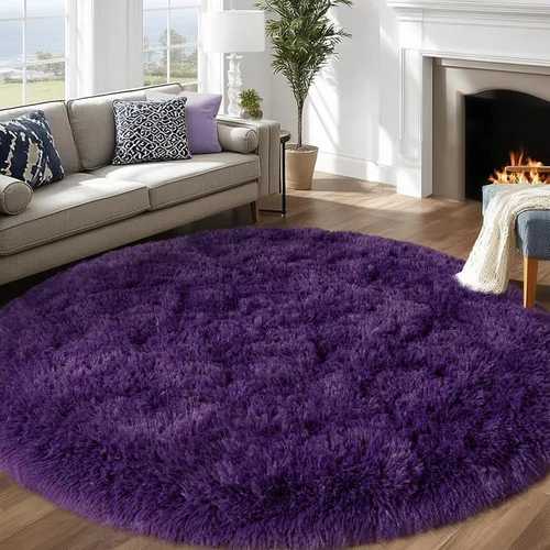 Miniatura 35 de Alfombra pequeña rosa para dormitorio, alfombras de área esponjosas peludas de 2x3 pies para habitación de niñas y niños, alfombra suave