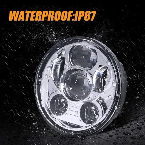 Miniatura 4 de 5-3/4 5.75 pulgadas LED faro delantero de motocicleta compatible con Harley Davidson Sportster Dyna Low Rider Street Bob lron 883 1200 Softail Wide