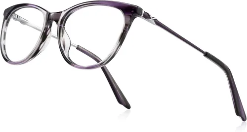 Miniatura 9 de Gafas de lectura de ojo de gato para mujer, lectores de bloqueo de luz azul, montura de acetato y bisagra de resorte Negro