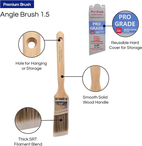 Miniatura 3 de Pro-Grade - Juego de pinceles para pintar en la pared o en el hogar, ideales para pintores profesionales y propietarios de casa, pinceles de pintura