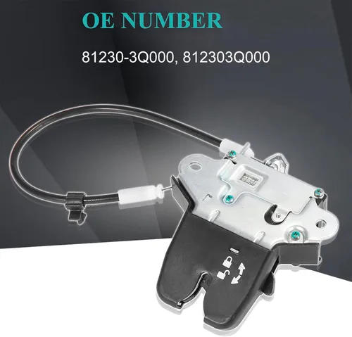 Miniatura 6 de Actuador de pestillo de maletero trasero Compatible para Hyundai Sonata 2009 a 2015 Reemplaza pestillo de puerta de escotilla trasera 81230-3Q000