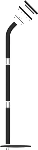 Miniatura 7 de VidaMount Caja y soporte de suelo con tapa de botón para el hogar, color negro, compatible con iPad mini 1/2/3