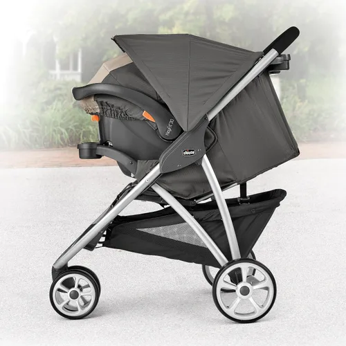 Miniatura 3 de Chicco Viaro Travel System, Viaro - Cochecito de plegado rápido con asiento y base KeyFit 30, Apex/negro