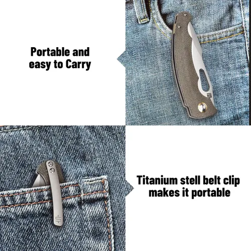 Miniatura 5 de ARTISANCUTLERY Xcellerator - Cuchillo plegable de bolsillo para hombre con agujero para el pulgar, hoja de acero AR-RPM9 de 3.86 pulgadas y mango