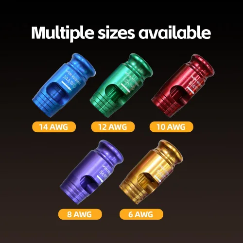 Miniatura 7 de Bigvendor 8 en 1 - Pelacables y herramienta Twister Juego de pelacables 6-14 AWG con 25 tapas de alambre, kit de 8 piezas para electricistas