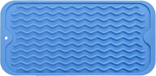 Miniatura 28 de MicoYang Alfombrilla de silicona para secado de platos para múltiples usos, fácil de limpiar, ecológica, resistente al calor, alfombrilla