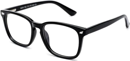 Miniatura 24 de TIJN Lentes de bloqueo de luz azul para mujeres y hombres, marco transparente cuadrado, anteojos nerd anti luz azul, gafas para pantalla