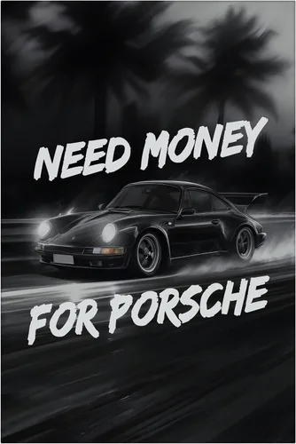 Miniatura 18 de Arte de pared motivacional para la oficina, lienzo de arte de súper auto, decoración automotriz inspiradora para los amantes de Porsche Sportscar