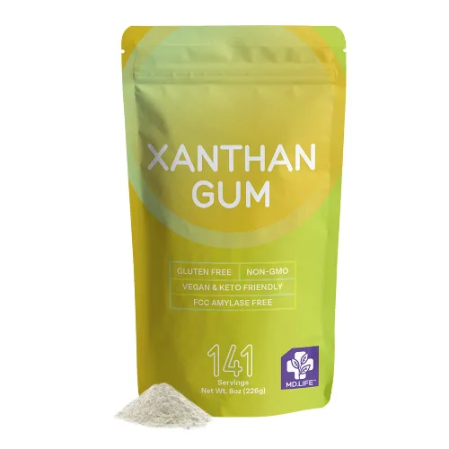 MD. Life - Goma de mascar xantana para hornear Keto, 8 onzas, polvo de goma de xantano 100% natural, apto para dieta cetogénica y sin gluten, sin