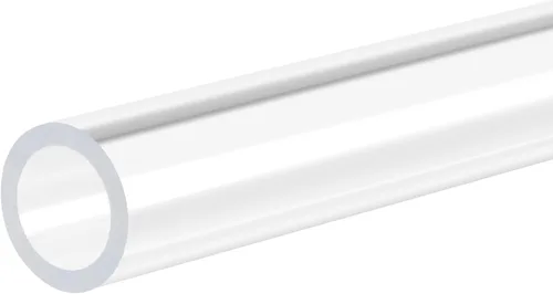 Miniatura 50 de MECCANIXITY Tubo de acrílico rígido redondo transparente 1mm(0.04") DI 3mm(1/8") DE 305mm(12") para lámparas y linternas, sistema de refrigeración