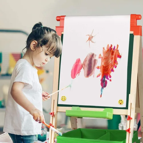 Miniatura 9 de Joyooss Rollo de papel de caballete, rollo de papel artístico de dibujo para niños de 15 x 984 pulgadas (82 pies), paquete de 3 rollos de papel