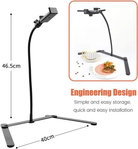 Miniatura 6 de Trípode ajustable con soporte para teléfono celular, soporte para teléfono superior, soporte en línea para enseñanza en línea para transmisión