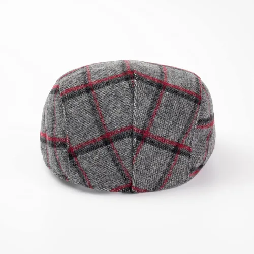 Miniatura 5 de The Original Boston Scally - Gorra plana de periódico a cuadros - Sombrero de algodón de un solo panel para hombre