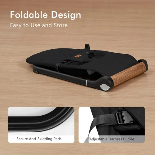 Miniatura 5 de Silla Saltarina para Bebé - Soporte Cómodo para los Momentos de Felicidad de tu Pequeño (Normal, Negro)
