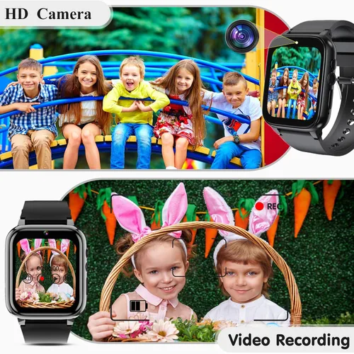 Miniatura 2 de Reloj inteligente para niños, reloj inteligente para niñas y niños con 26 juegos, grabadora de video y reproductor, calendario podómetro, linterna