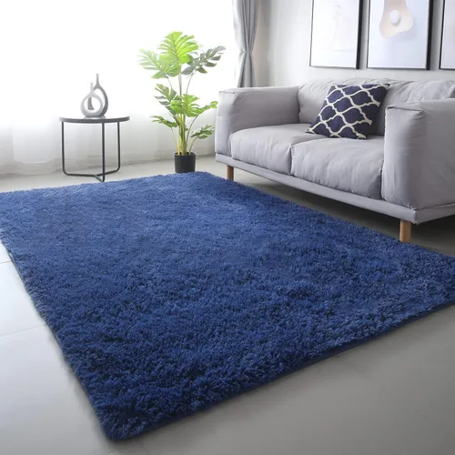 Miniatura 55 de Alfombras para dormitorio de niñas sala de estar: alfombra de área peluda de 5 x 7 para sala de juegos de niños, alfombra peluda de felpa pastel
