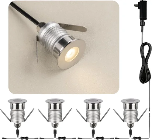 Miniatura 13 de Mini lámpara subterránea 201, 1 W, DC12 V, IP67, tipo empotrado de bajo voltaje, cubierta de acero inoxidable 304, adecuada para terrenos al aire