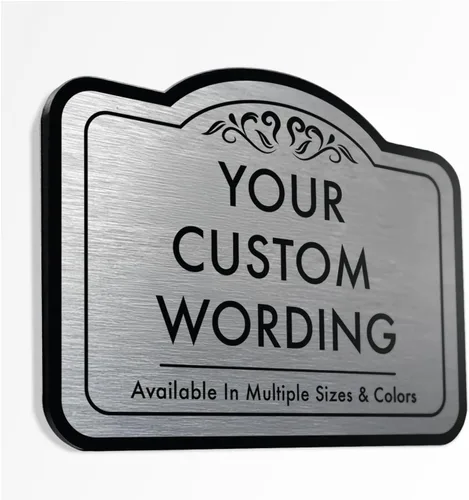 Miniatura 26 de SPEEDYORDERS Letreros metálicos personalizados, letreros de aluminio personalizados, 36 x 24 pulgadas, plata cepillada, palabras y citas, decoración