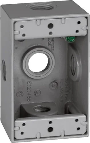 Miniatura 11 de SIGMA ENGINEERED SOLUTIONS 14250WH Caja de Salida Eléctrica de Metal, Resistente a la Intemperie, Protector de Enchufe y Receptáculo de Montaje