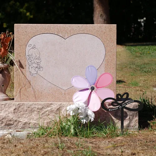 Miniatura 6 de Fumete Estaca de Placa Conmemorativa en Forma de Corazón, Estacas Conmemorativas Para Siempre en Nuestros Corazones, Decoraciones de Cementerio